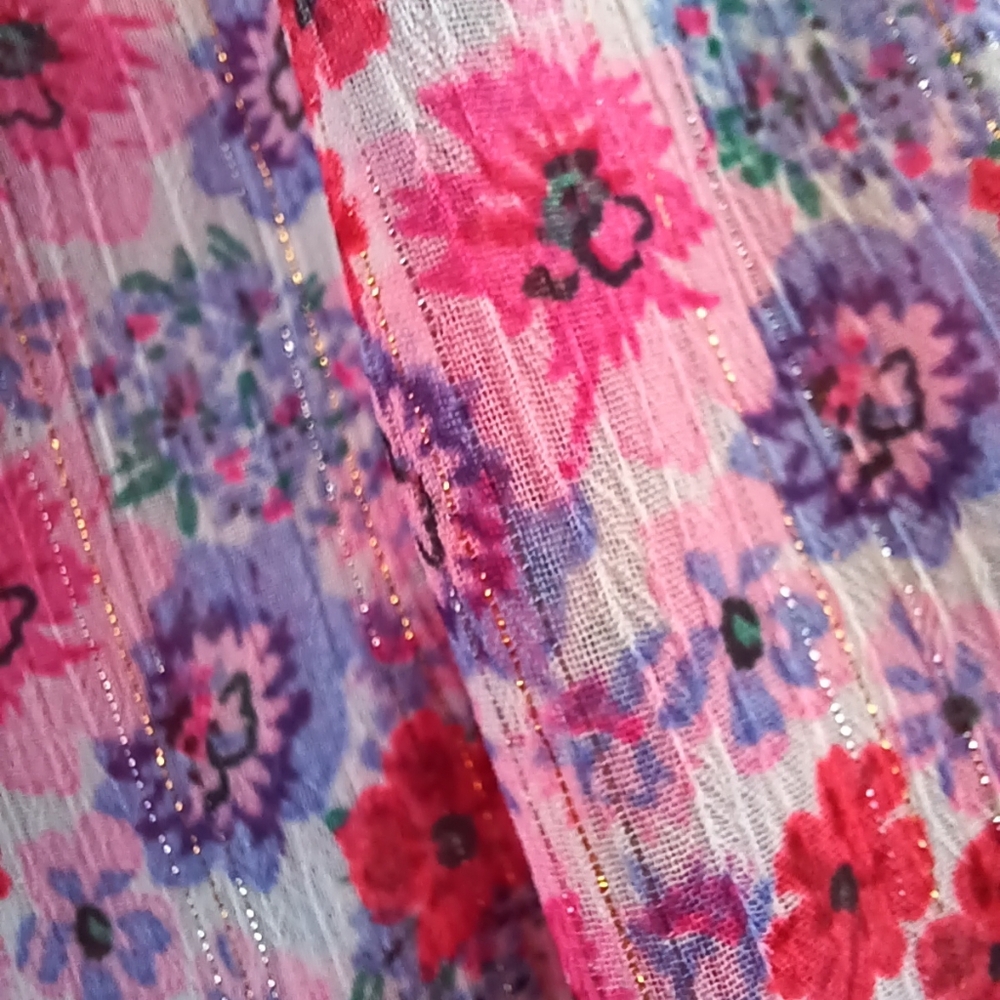 Umgee Patchwork Kimono Boho Long Open Front Sheer… - image 5